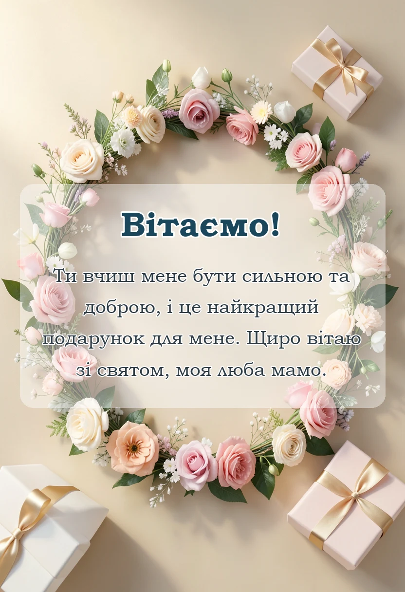 святкова картинка: привітання з днем матері