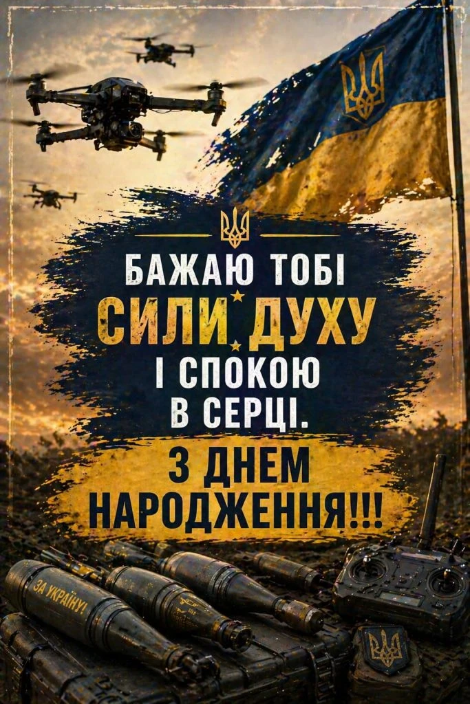 Вітання з днем народження для брата військового України
